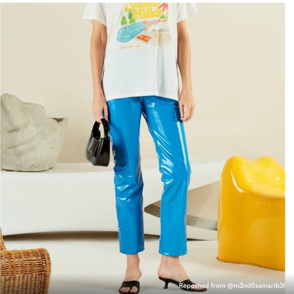 BLUE Simon Miller Vegan Leather Pants